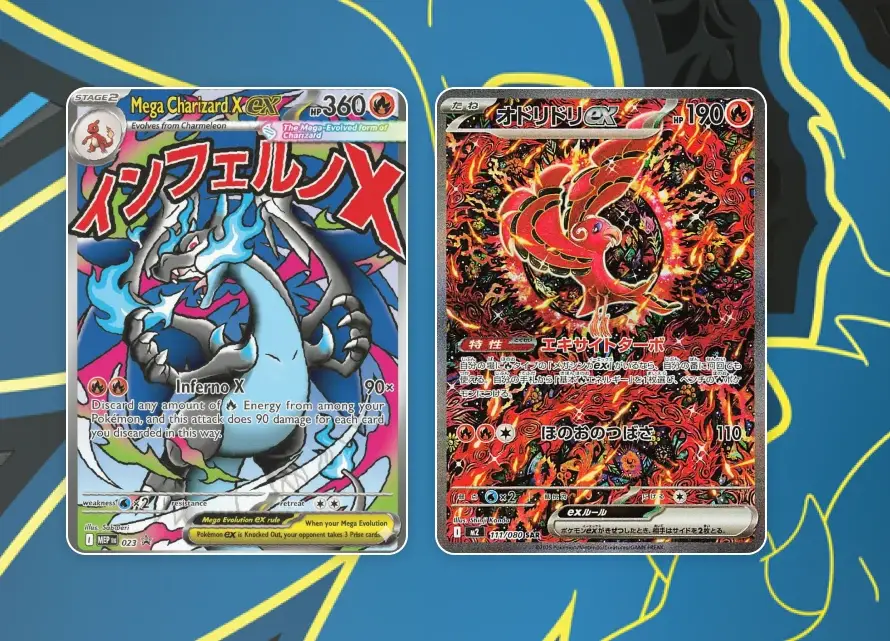 Mega Charizard X EX and Oricorio EX in UPC